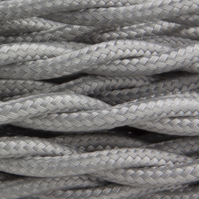 Seta ARGENTO - Trecciato