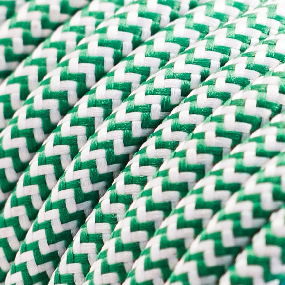 Green ZIG ZAG Silk - Round
