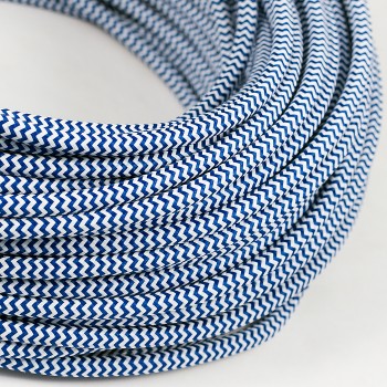 Silk ZIG ZAG blue - Round