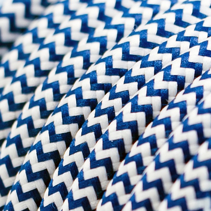 Silk ZIG ZAG blue - Round